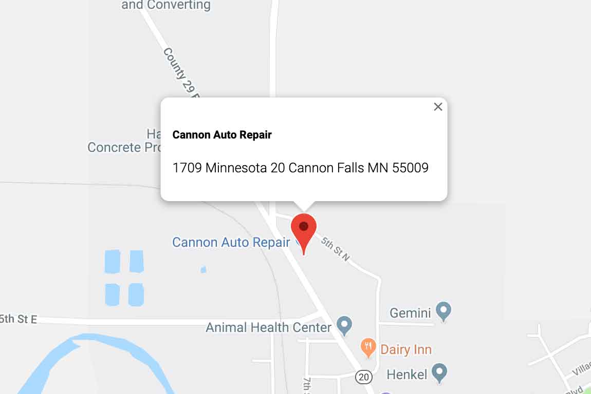 Cannon Auto Repair Map Address